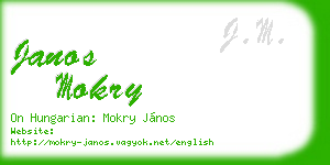 janos mokry business card